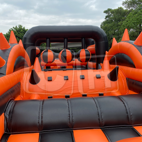 CH 400SQM Inflatable Obstacle Course For Adult,Commercial Bounce House Obstacle Course For Kids