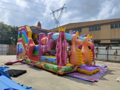 CH Custom Jumping Castle With Slide Bouncers Jumping Castles Slide Inflatable Commercial Outdoors Inflatables Slides