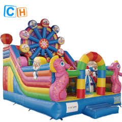 CH Amusement Park Theme Jumping Castles Inflatable Slide For Kids,Hot Sale Inflatable Bouncer Slide Combo