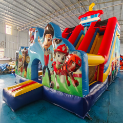 CH Doggy Team Inflatable Slide Trampoline Bouncer For Kids,Hot Sale Inflatable Bouncer Slide Combo