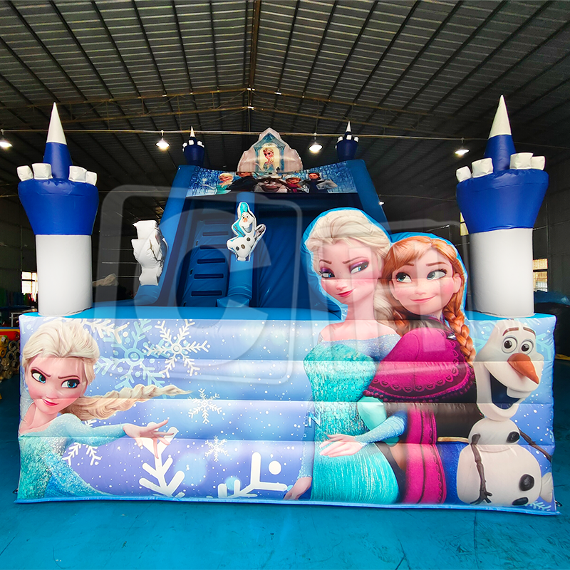 CH Frozen Elissa Theme Inflatable Bouncer With Slide For Kids,Hot Sale Cheap Inflatable Dry Slides For Adults