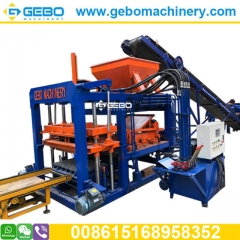 QT4-20 semi automatic hydraulic 6 inch hollow block and standard brick making machine