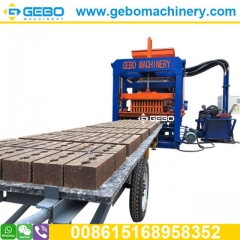 QT4-20 semi automatic hydraulic 6 inch hollow block and standard brick making machine