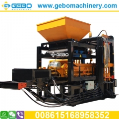 QT4-18 automatic hydraulic block making machine, hydraulic cement concrete brick making machine