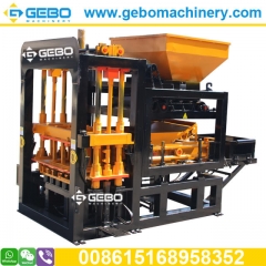 QT4-18 automatic hydraulic block making machine, hydraulic cement concrete brick making machine