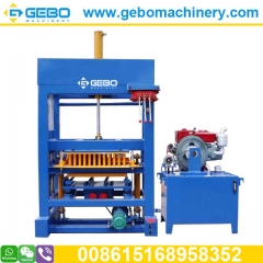 QT4-30 diesel brick making machine, diesel engine block making machine