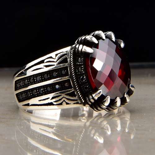Ladies Finger Real ,925 sterling silver ,jewelry wholesale ,rings Zircon Main Stone, Custom