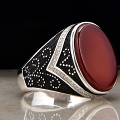 Factory Wholesale Micro Inlay 925 Silver Carved Watch Shape Finger Ring 2019