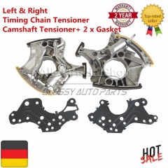 1 Pair Left &amp; Right Timing Chain Tensioner / Camshaft Tensioner+ 2 x Gasket For Audi A4/6 A4 Quattro VW 06E109217H  06E109218H 