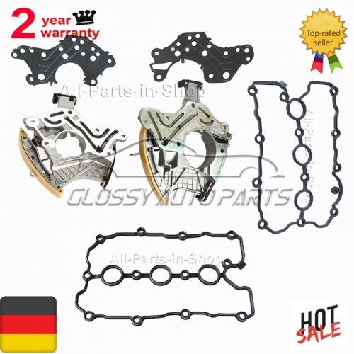 Pair Timing Chain Tensioner Kit / Gasket Set For Audi A4 A6 A4 Quattro 06E109217H , 06E109139G , 06E103483G,06E109139F