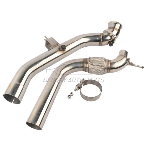 3" Catless Down Pipe for 2015-2016 Ford Mustang EcoBoost 2.3T Two Pieces Design for Premium Coupe 2-Door 2.3L 2300CC Downpipe