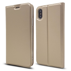 Ultrathin Leather Flip Cover Case For iPhone X