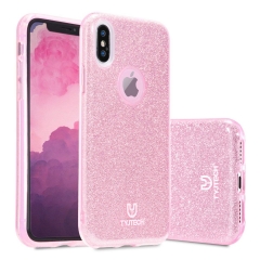 奢华三合一iPhone X闪粉手机壳