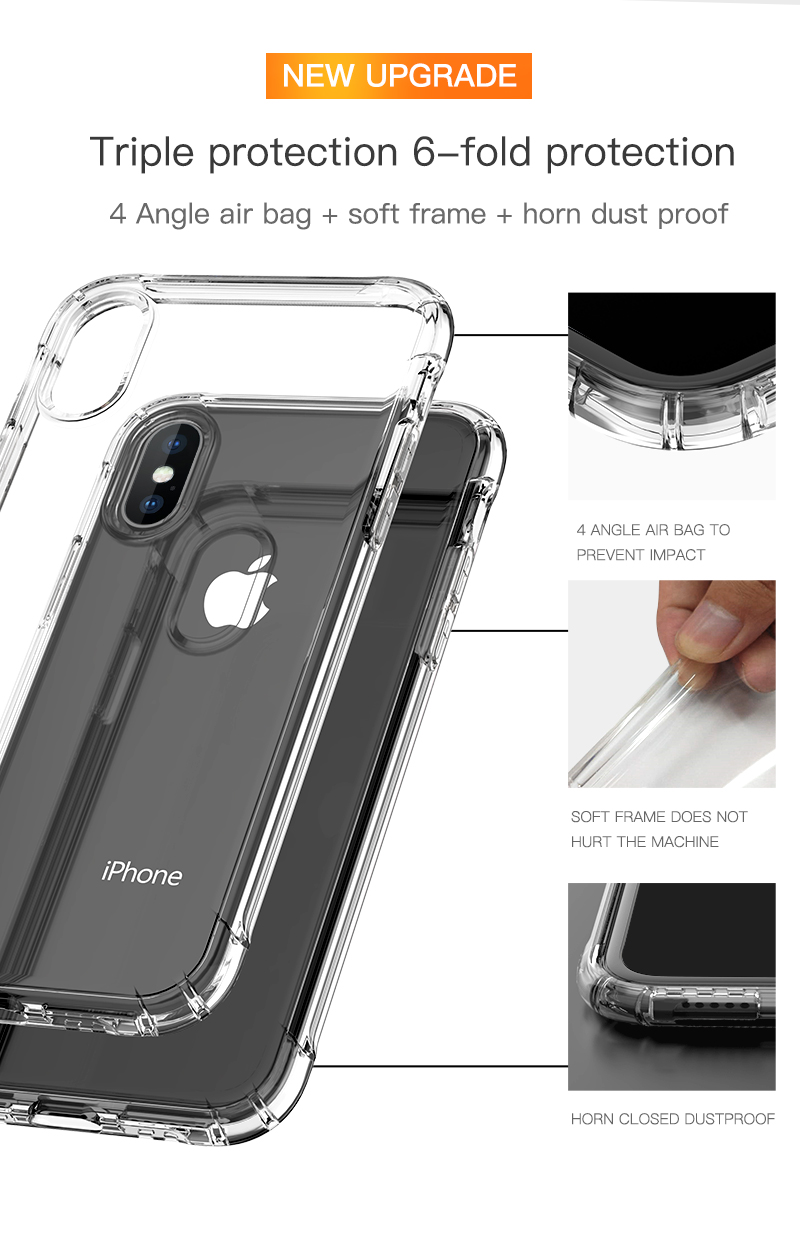 Transparent Crashproof Tpu Case For Iphone 9 Iphone 9plus