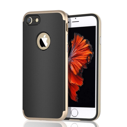 2 in1 Carbon fibre pattern TPU Hybrid Bumper Case for iPhone6/7/8/X