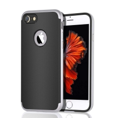 2 in1 Carbon fibre pattern TPU Hybrid Bumper Case for iPhone6/7/8/X