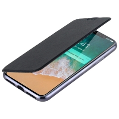 Eletroplating Transparent TPU Flip Leather Cover Case