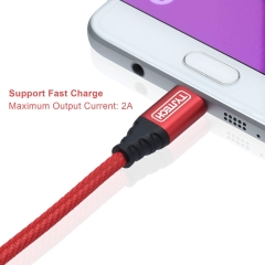 Textile Weaving Coating 2A USB Charging Cable