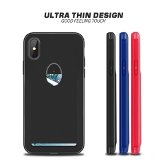 Ultrathin Card Holder TPU Case For iPhone X Samsung S9