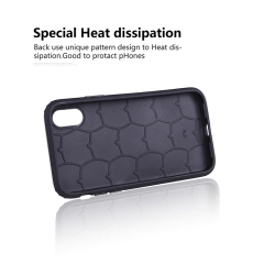 2 in 1 Metal Brushed Pattern Hybrid Phone Case