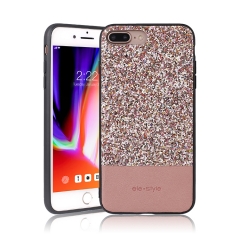 Blink Crystal Spliced PU Leather TPU Phone Case