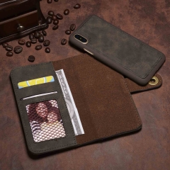 Removable Multi-functional Retro Wallet Leather Case