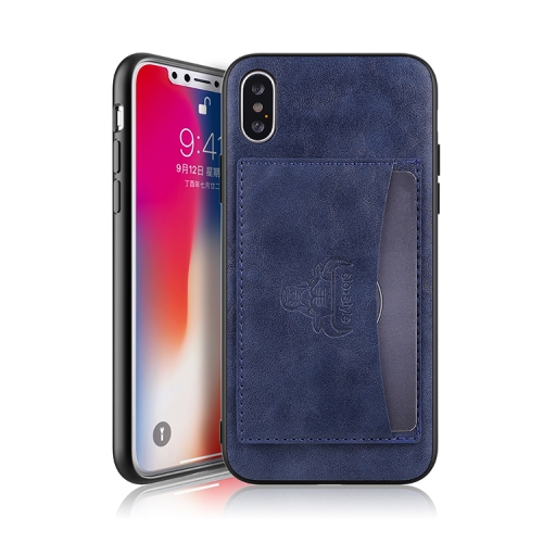 Leather Skin Magnetic Card Slot TPU Phone Case