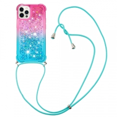 Quicksand gradient phone case necklace