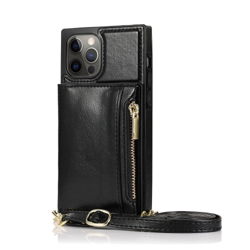 Pu leather wallet cover For iphone 12 pro max phone case necklace