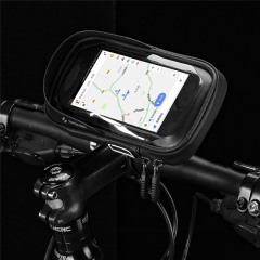 Universal Waterproof Bike Phone Frame Bag for Handlebar with Transparent Touch Screen Cycling Bike Bag for iphone 12