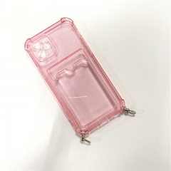Handykette Hulle for iPhone 12 pro max Necklace Hulle mit Kordel zum Umhangen Handy Schutzhulle kartenetui mit Metal Chain Case