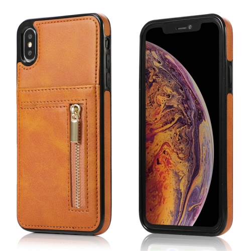 Wallet Case iPhone 7/8 Case Shockproof Leather Credit Card Slot Holder Cover with Zipper Wallet Protective for iPhone XS Max