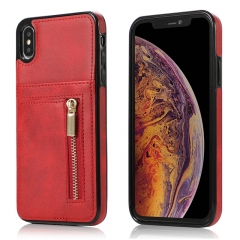 Wallet Case iPhone 7/8 Case Shockproof Leather Credit Card Slot Holder Cover with Zipper Wallet Protective for iPhone XS Max