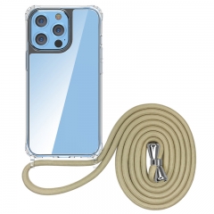 Correa para celular Neckless hanging cord case clear transparent hlle mit gurt crossbody, Telefoonhoesje met koord