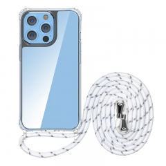 Correa para celular Neckless hanging cord case clear transparent hlle mit gurt crossbody, Telefoonhoesje met koord