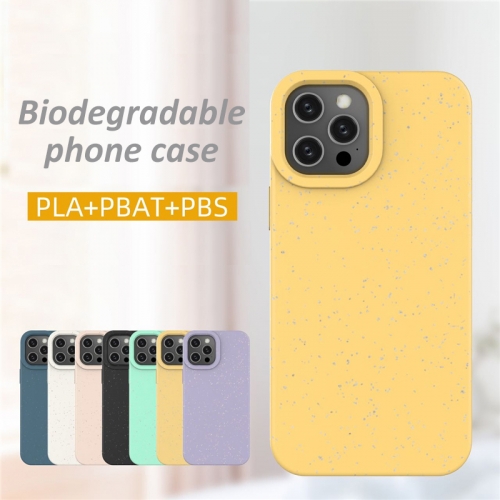 Biodegradable case Eco-Friendly compostable natural texture speckled mobile phone case for iphone 13 pro max Schutzhulle