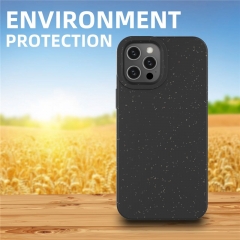 Biodegradable case Eco-Friendly compostable natural texture speckled mobile phone case for iphone 13 pro max Schutzhulle