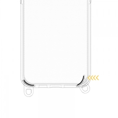 TPU hanging cases Crossbody For Iphone 14 13 12 11 Pro Max phone case with Detachable hook hole