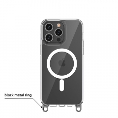 For iPhone 15 pro max crossbody hanging case with Magnetic, Detachable Handykette for iPhone 13 Handyhulle with hole hook