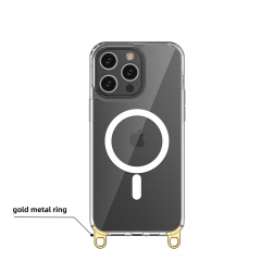 For iPhone 15 pro max crossbody hanging case with Magnetic, Detachable Handykette for iPhone 13 Handyhulle with hole hook