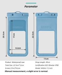 Wholesale IPX8 Waterproof Phone Case Bag for iPhone 16 Pro Max/13/12/11/XR/X/SE//8/7 swimming waterproof phone case bag