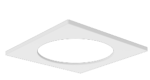 DLU1-F-SW-6 White Square Frame For 6 Inch Downlight