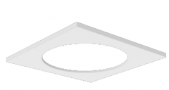 DLU1-F-SW-8 White Square Frame For 8 Inch Downlight