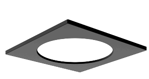 DLU1-F-SB-8 Black Square Frame For 8 Inch Downlight