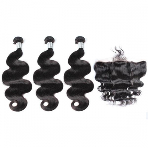 Spicyhair DHL free shipping 3 bodywave Bundles with 1 piece 13×4 lace frontal