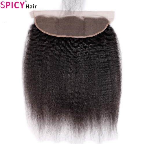 Spicyhair 100% DHL Free Shipping  No Shedding Kinkystraight Frontal