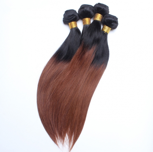 Spicyhair 100% Shipping Free by DHL brown ombre Straight human hair One Bundle