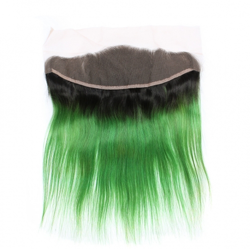 Spicyhair 100% Good Looking 1b/green Straight human hair Frontal