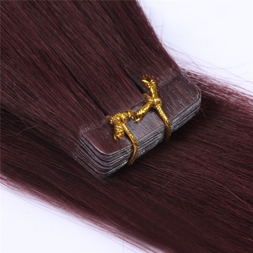 Spicyhair 100% human hair double drawn 99J Tape in hair extension tape