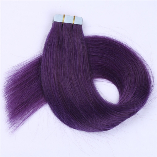 Spicyhair Good Looking Purple color human hair Tape in hair extension